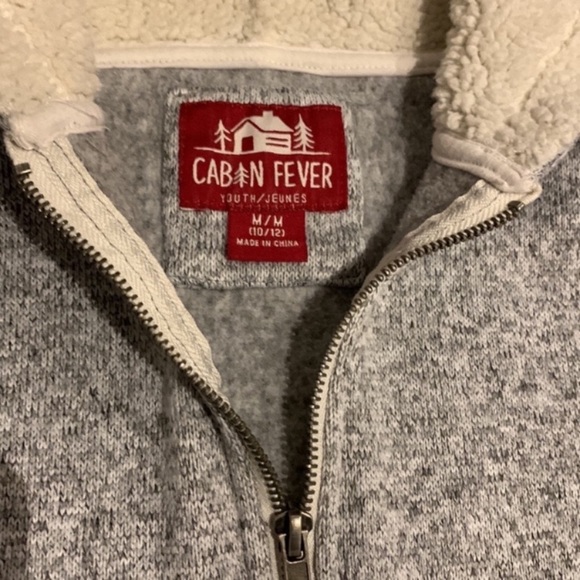 Matching Set - EUC Boys Speckled Grey Full Zip Hoodie & Joggers- size M (10/12) - Picture 3 of 16